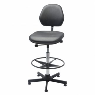 Krzesło uniwersalne Aktiv ambla- praktyczne i solidne krzesło robocze z regulowanym siedziskiem, oparciem i podnóżkiem.