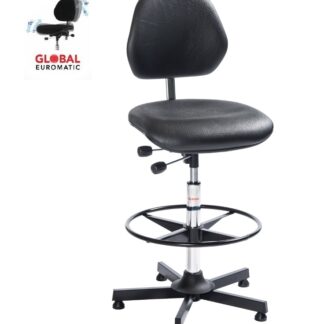 Krzesło uniwersalne Aktiv alba- praktyczne i solidne krzesło robocze z regulowanym siedziskiem, oparciem i podnóżkiem. Produkowane przed duńską firmę.