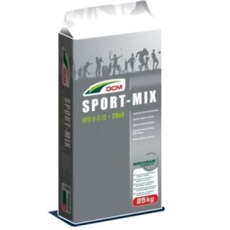 Nawóz organiczno-mineralny Sport-Mix 25 kg przeznaczony do nawożenia nowo zakładanych trawników oraz muraw sportowych.