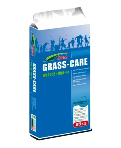Nawóz jesienny DCM Grass-Care jest organiczno-mineralnym nawozem do stosowania na trawnikach sportowych, polach golfowych, trawnikach publicznych.