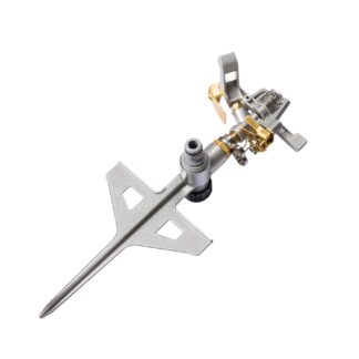 Profesjonalny zraszacz pulsacyjny LUX CELLPRO profesjonalny metalowy zraszacz pulsacyjny na podstawie szpilki z dodatkowymi ramionami.